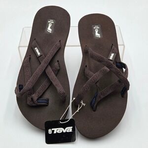 Teva NEW Women 6 Olowahu Sandals Bracken Brown 6840 Flip Flops Strappy
